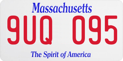 MA license plate 9UQ095