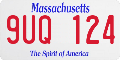 MA license plate 9UQ124