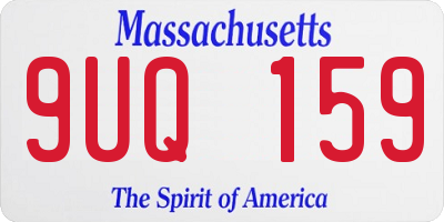 MA license plate 9UQ159