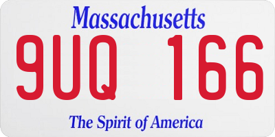 MA license plate 9UQ166