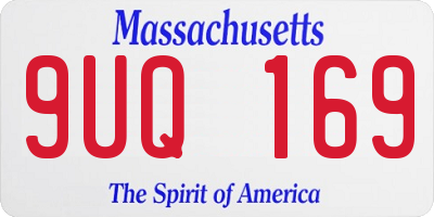 MA license plate 9UQ169