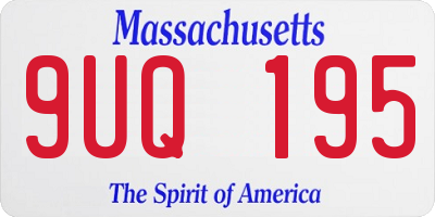 MA license plate 9UQ195