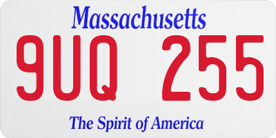 MA license plate 9UQ255