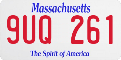 MA license plate 9UQ261