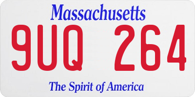 MA license plate 9UQ264