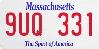 MA license plate 9UQ331