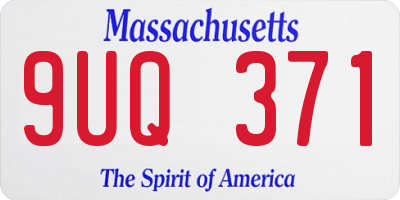MA license plate 9UQ371