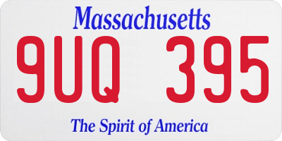 MA license plate 9UQ395