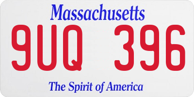 MA license plate 9UQ396