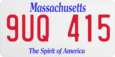 MA license plate 9UQ415