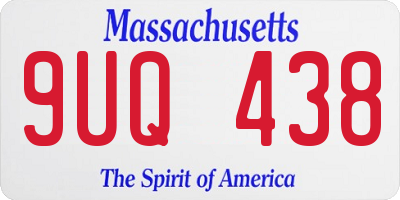 MA license plate 9UQ438
