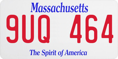 MA license plate 9UQ464