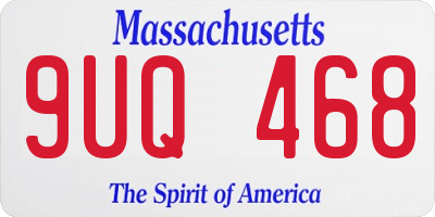 MA license plate 9UQ468