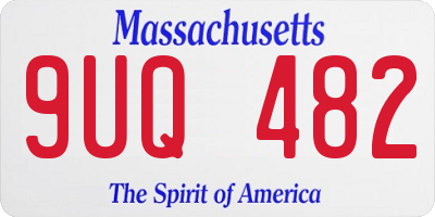 MA license plate 9UQ482