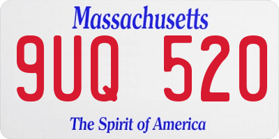 MA license plate 9UQ520