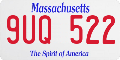 MA license plate 9UQ522