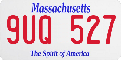 MA license plate 9UQ527