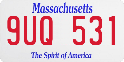 MA license plate 9UQ531