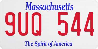 MA license plate 9UQ544