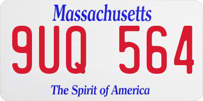 MA license plate 9UQ564