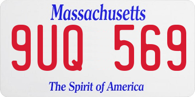 MA license plate 9UQ569