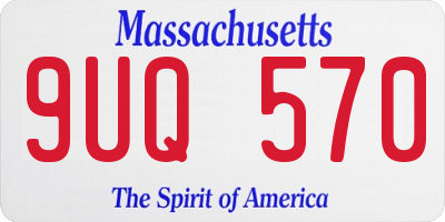 MA license plate 9UQ570