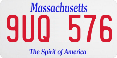 MA license plate 9UQ576