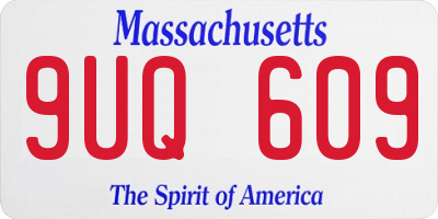 MA license plate 9UQ609
