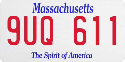 MA license plate 9UQ611