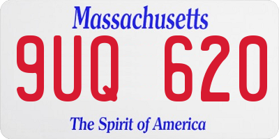 MA license plate 9UQ620