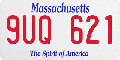 MA license plate 9UQ621