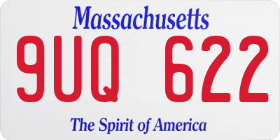 MA license plate 9UQ622