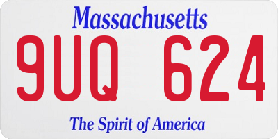 MA license plate 9UQ624