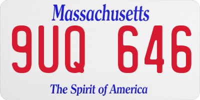 MA license plate 9UQ646