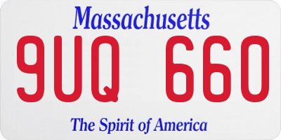 MA license plate 9UQ660