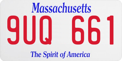 MA license plate 9UQ661