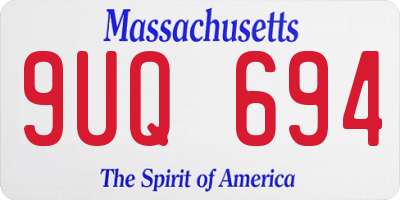 MA license plate 9UQ694