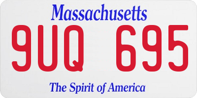 MA license plate 9UQ695