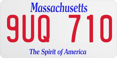 MA license plate 9UQ710