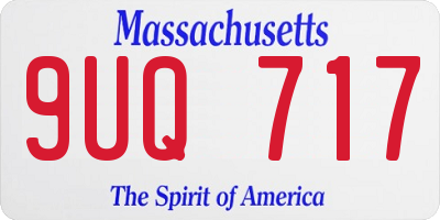 MA license plate 9UQ717