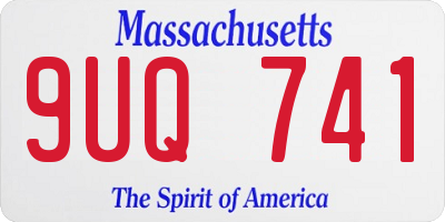 MA license plate 9UQ741