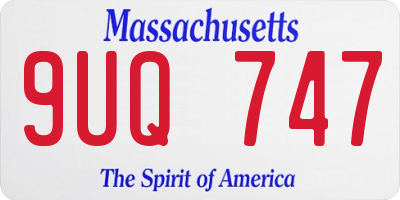 MA license plate 9UQ747