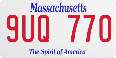 MA license plate 9UQ770