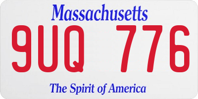 MA license plate 9UQ776