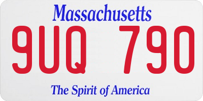 MA license plate 9UQ790