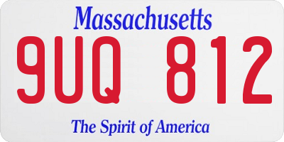 MA license plate 9UQ812