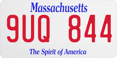 MA license plate 9UQ844
