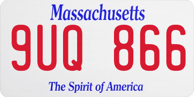 MA license plate 9UQ866