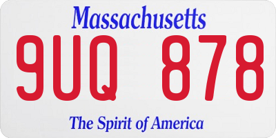 MA license plate 9UQ878