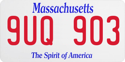 MA license plate 9UQ903